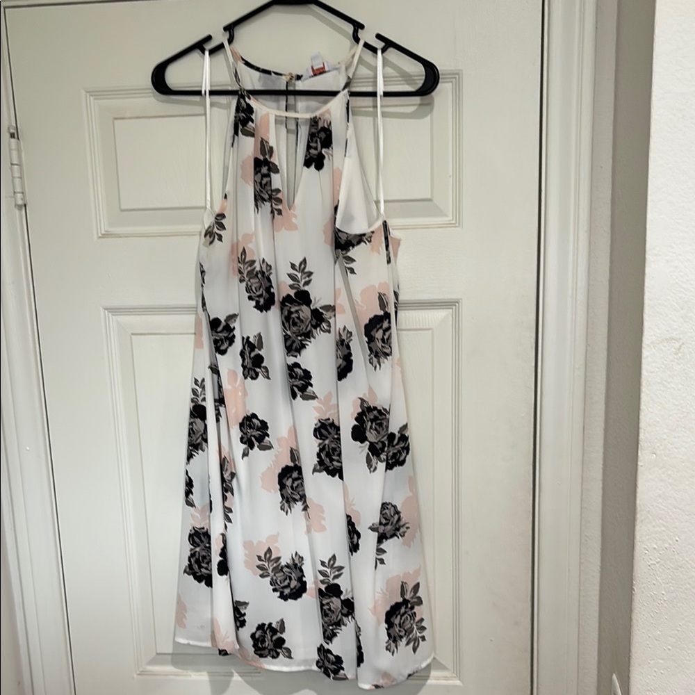 Candie's Cream Halter Sundress for Wedding Guest